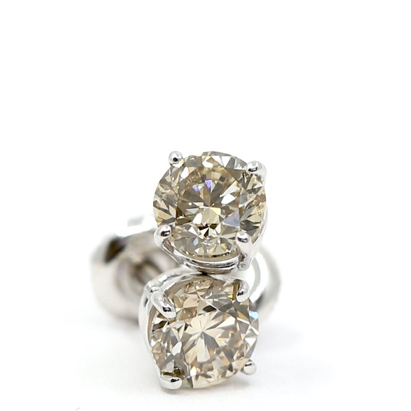 2.03 Carat Diamonds Studs - Picture 6 of 8